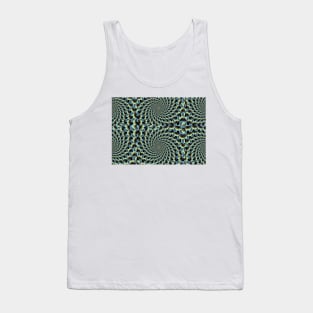 Corgi head pattern - optical illusion - green Tank Top